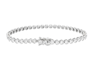Jewellery - TENNIS BRACELET, 18K white gold - View 2
