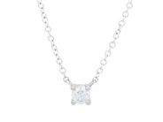 Jewellery - SOLITAIRE NECKLACE, platinum - View 1