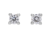 Jewellery - SOLITAIRE EARRINGS, 18K white gold - View 1