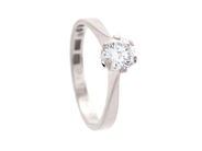 Jewellery, SOLITAIRE RING, 18K white gold, in auction: NewYear – Saturday 27 December 2025