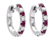 Jewellery - HOOP EARRINGS, 18K white gold - View 1