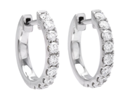 Jewellery - HOOP EARRINGS, 18K white gold - View 1
