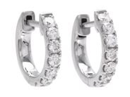 Jewellery - HOOP EARRINGS, 18K white gold - View 1