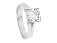 Jewellery, SOLITAIRE RING, 18K white gold, in auction: NewYear – Saturday 27 December 2025