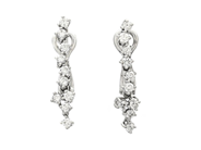 Jewellery, EARRINGS, 18K white gold, in auction: Christmas – Saturday 13 December