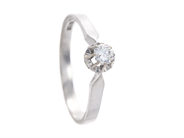 Jewellery, SOLITAIRE RING, 18K white gold, in auction: Lilla jewellery – Tuesday 13 January