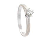 Jewellery, SOLITAIRE RING, 18K white gold, in auction: Lilla jewellery – Tuesday 13 January