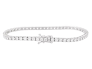 Jewellery - TENNIS BRACELET, 18K white gold - View 2