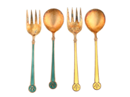 Silverware, DAVID ANDERSEN, forks & ice cream spoons, in auction: NewYear – Saturday 27 December 2025
