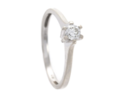 Jewellery, SOLITAIRE RING, 18K white gold, in auction: Lilla jewellery – Tuesday 13 January
