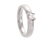 Jewellery - SOLITAIRE RING, 18K white gold - View 1