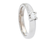 Jewellery, SOLITAIRE RING, 18K white gold, in auction: Lilla jewellery – Tuesday 2 June