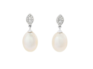 Jewellery - PEARL EARRINGS, 18K white gold - View 1
