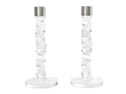 Glass, CANDLESTICKS, glass/steel, in auction: Decorative – Saturday 10 January 2026