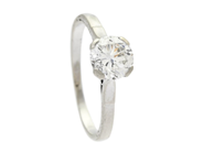 Jewellery - SOLITAIRE RING, 14K white gold - View 1