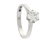 Jewellery - SOLITAIRE RING, 18K white gold - View 1