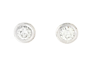 Jewellery, SOLITAIRE EARRINGS, 14K white gold/gold, in auction: NewYear – Saturday 27 December 2025