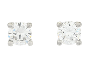 Jewellery - SOLITAIRE EARRINGS, 18K white gold - View 1