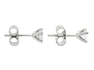 Jewellery - SOLITAIRE EARRINGS, 18K white gold - View 2
