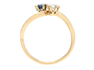 Jewellery - TWO STONE CROSS OVER RING, 18K gold - View 2