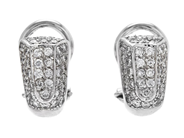 Jewellery - EARRINGS, 18K white gold with brilliant cut diamonds 0,65 ctw - View 1
