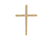 Jewellery - CROSS, 18K gold 5x3,5 cm with brilliant cut diamonds 0,57 ctw - View 1