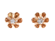 Jewellery - SOLITAIRE EARRINGS, 18K gold with 2 brilliant cut diamonds 0,02 ctw - View 1