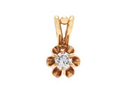 Jewellery - SOLITAIRE PENDANT, 18K gold with brilliant cut diamond 0,05 ctw - View 1