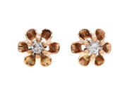 Jewellery - SOLITAIRE EARRINGS, 18K gold with 2 brilliant cut diamonds 0,05 ctw - View 1