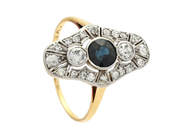 Jewellery, RING, platinum/18K gold, in auction: NewYear – Saturday 27 December 2025