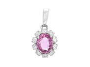 Jewellery - CLUSTER PENDANT, 18K white gold - View 1