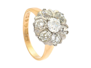 Jewellery - CLUSTER RING, 18K gold - View 1
