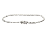Jewellery - TENNIS BRACELET, 14K white gold - View 2