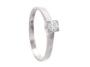 Jewellery - SOLITAIRE RING, 18K white gold - View 1