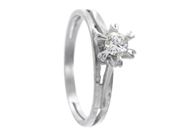 Jewellery, SOLITAIRE RING, 18K white gold, in auction: Lilla jewellery – Tuesday 13 January