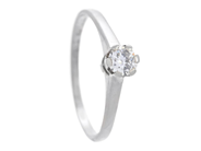 Jewellery - SOLITAIRE RING, 18K white gold - View 1