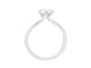 Jewellery - SOLITAIRE RING, 18K white gold - View 2