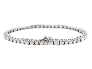 Jewellery - TENNIS BRACELET, 14K white gold - View 2
