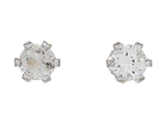 Jewellery, SOLITAIRE EARRINGS, 18K white gold, in auction: Lilla jewellery – Tuesday 13 January