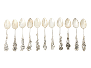 Silverware, SMALL COFFEE SPOONS, silver, in auction: General – Tuesday 3 February