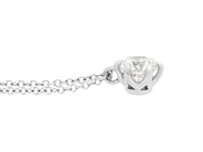 Jewellery - SOLITAIRE PENDANT WITH CHAIN, 18K white gold - View 2