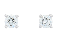 Jewellery - SOLITAIRE EARRINGS, 18K white gold - View 1