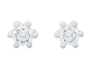 Jewellery - SOLITAIRE EARRINGS, 18K white gold - View 1