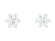 Jewellery - SOLITAIRE EARRINGS, 18K white gold - View 1