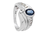 Jewellery, RING, 14K white gold, in auction: Lilla jewellery – Tuesday 13 January