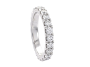 Jewellery - FULL ETERNITY RING, 18K white gold - View 1