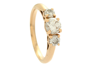 Jewellery, THREE STONE RING, 18K gold, in auction: Classic – Saturday 24 January