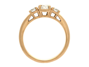 Jewellery - THREE STONE RING, 18K gold - View 2