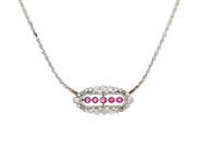 Jewellery, NECKLACE, 18K vitguld/14K gold/platinum, in auction: Classic – Saturday 24 January