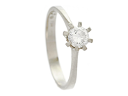 Jewellery, SOLITAIRE RING, 18K white gold, in auction: Lilla jewellery – Tuesday 13 January